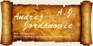 Andrej Jordanović vizit kartica